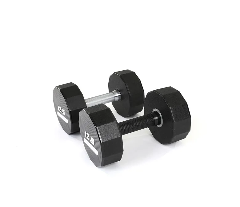 12stranné uretanové činky na vzpírání tvrdé chromované rukojeti