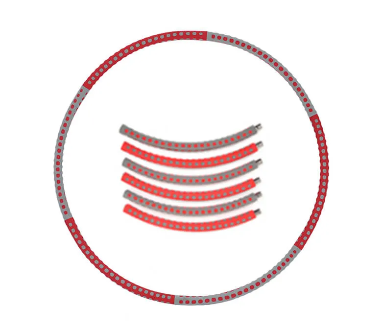 Zatížený obruč Hula Hoop s Bump masáží