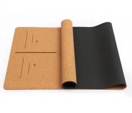 Korkov&aacute; podložka na j&oacute;gu TPE s laserov&yacute;mi zarovn&aacute;vac&iacute;mi liniemi