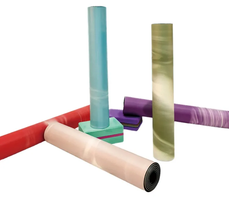 Kontrastní barva PU podložka na jógu z přírodního kaučuku