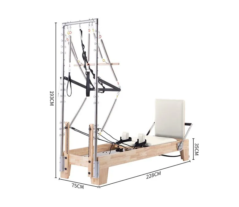 Studio Pilates Maple Reformer s poloviční hrazdou