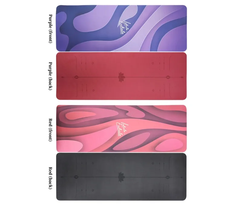 Oboustranná laserem potištěná podložka na jógu 6 mm