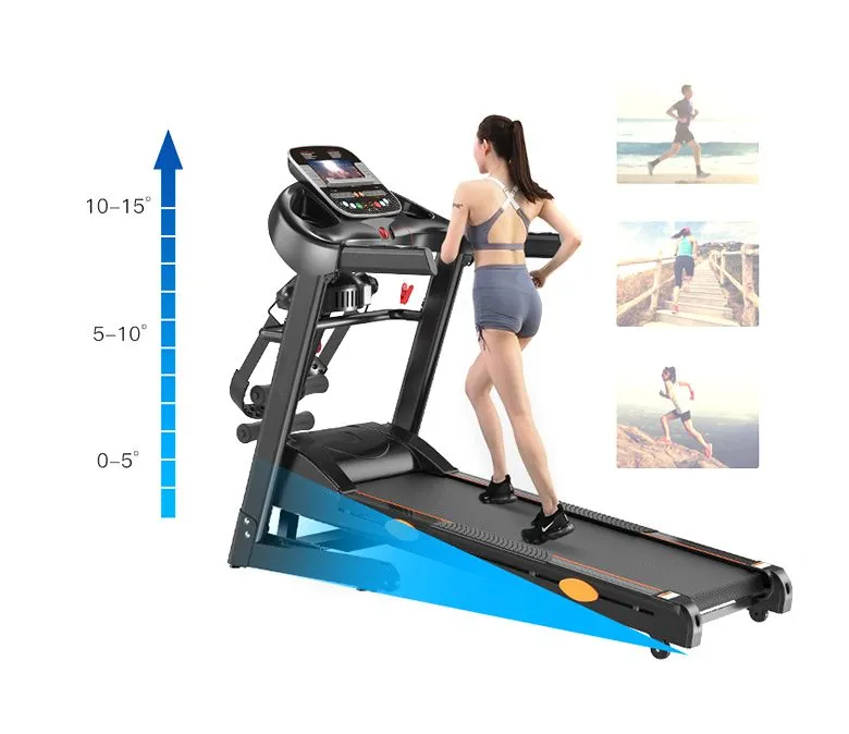 Multifunkční skládací elektrický běžecký pás pro vnitřní posilovnu