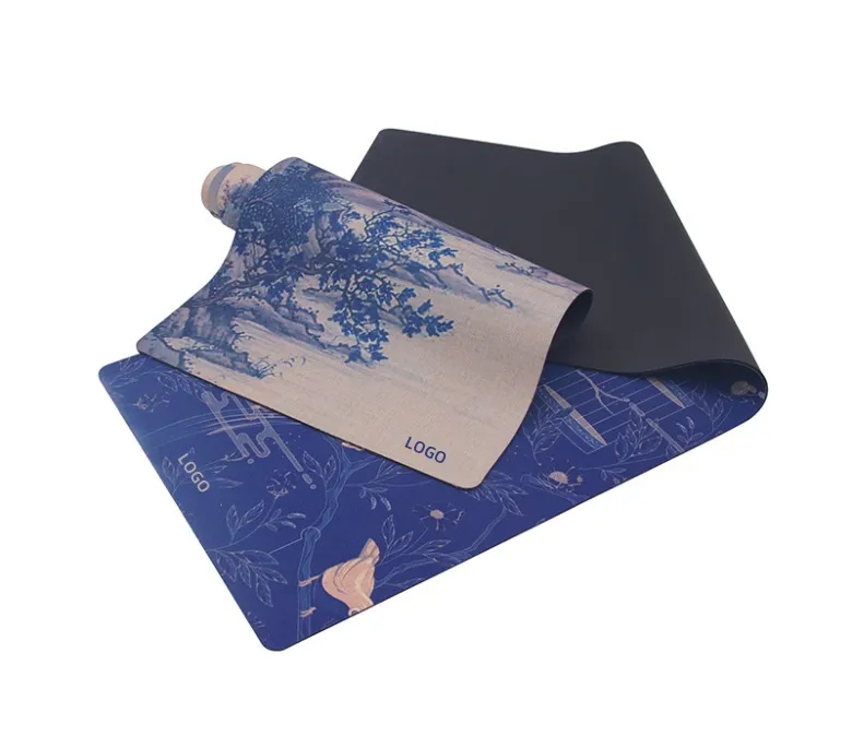 Podložka na cvičení jógy z přírodního kaučuku a lnu