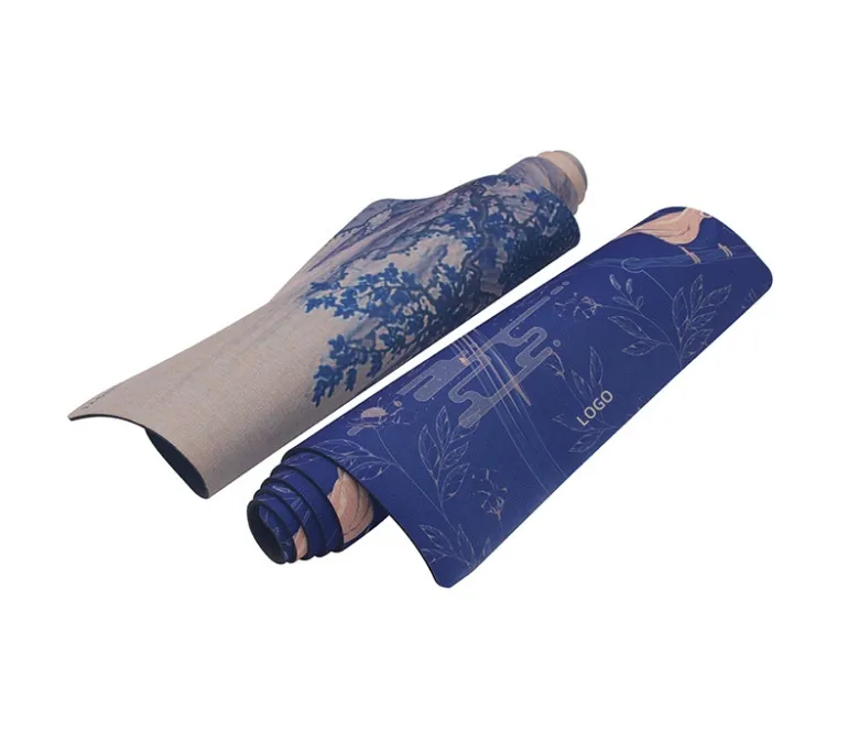 Podložka na cvičení jógy z přírodního kaučuku a lnu