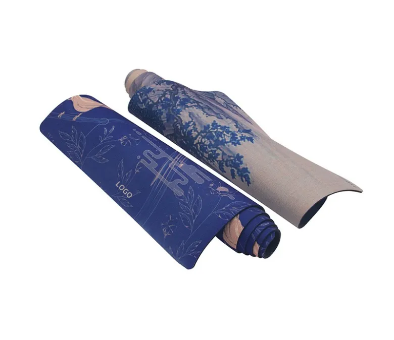 Podložka na cvičení jógy z přírodního kaučuku a lnu