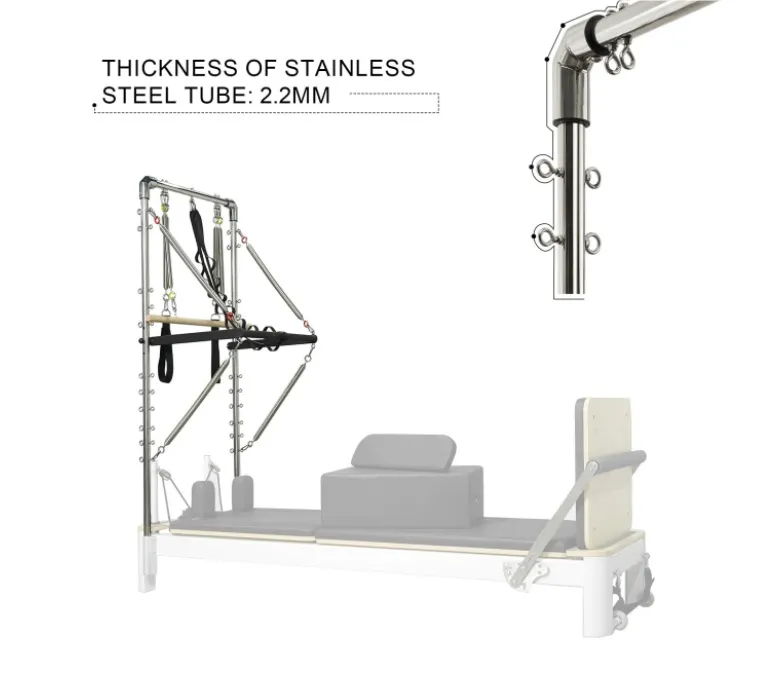Studio Aluminium Alloy Pilates Reformer s věží
