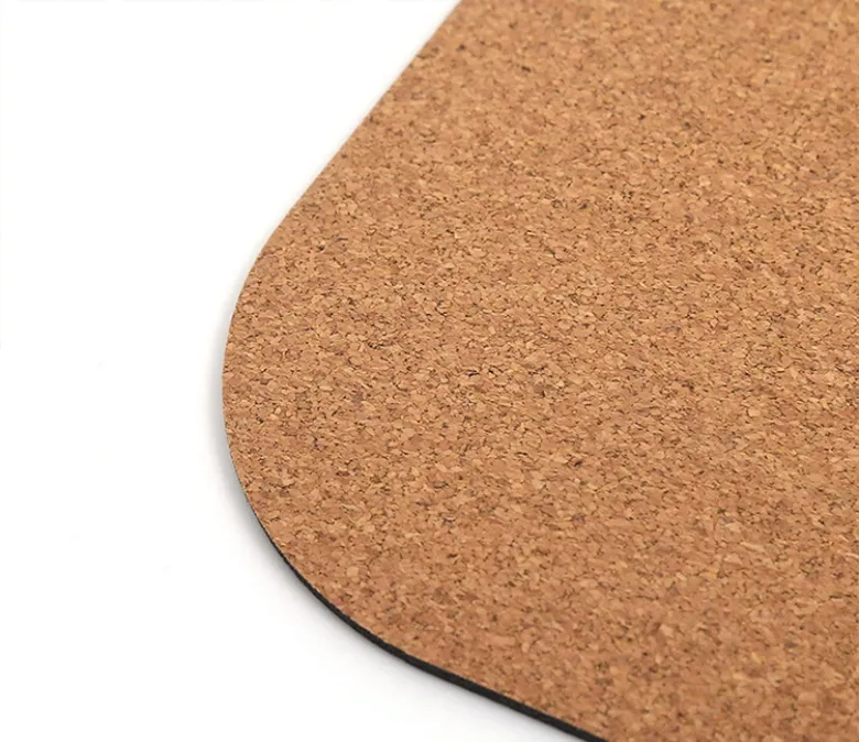 Studiová korková gumová podložka na jógu se zarovnávacími liniemi