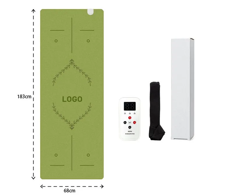 Nová vylepšená vyhřívací matná PU gumová podložka na jógu