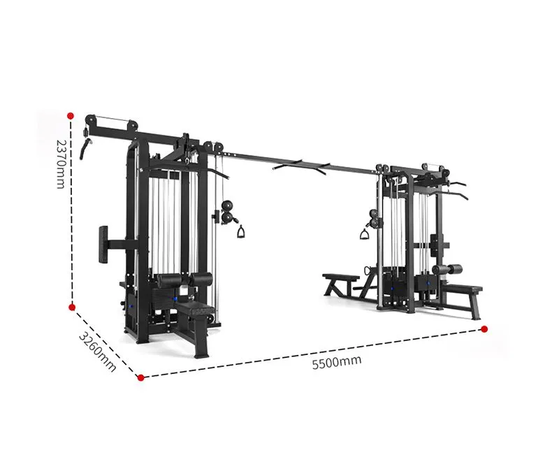 Vybavení posilovny s 8 stanicemi v džungli