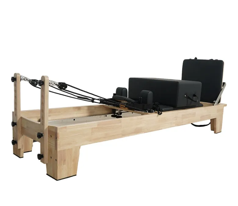 Dubová postel Reformer s integrovanou stupačkou