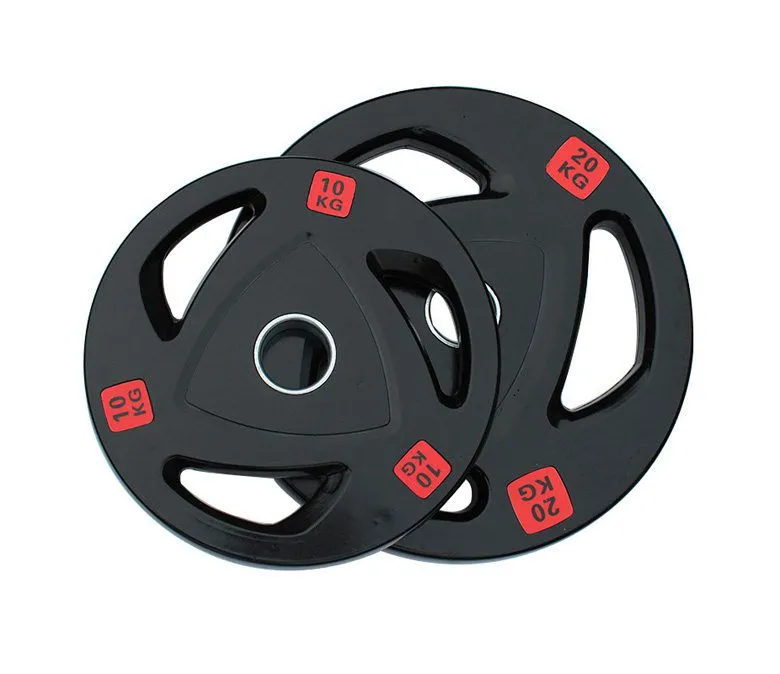 Zaoblená závaží na činku se 3 otvory pro uchopení